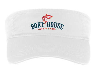 Boat House White Visor